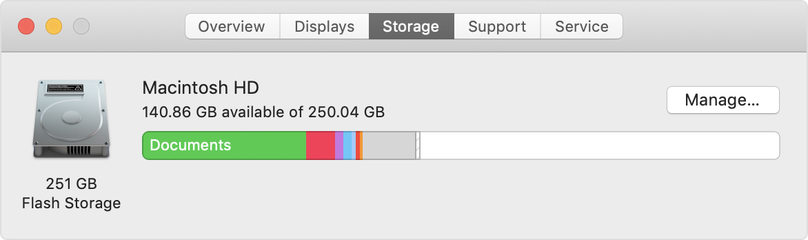 how much space needed for upgrade mac os high sierra